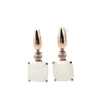Pendientes Lucos Mujer in Plata Quarzo ESOR D71.BIANCO
